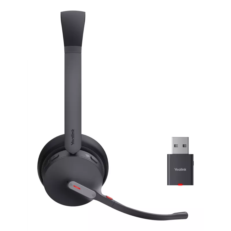 Yealink WH64 Hybrid Dual Teams Headset Kabellos Headset für Büro/Callcenter Micro-USB Bluetooth Schwarz