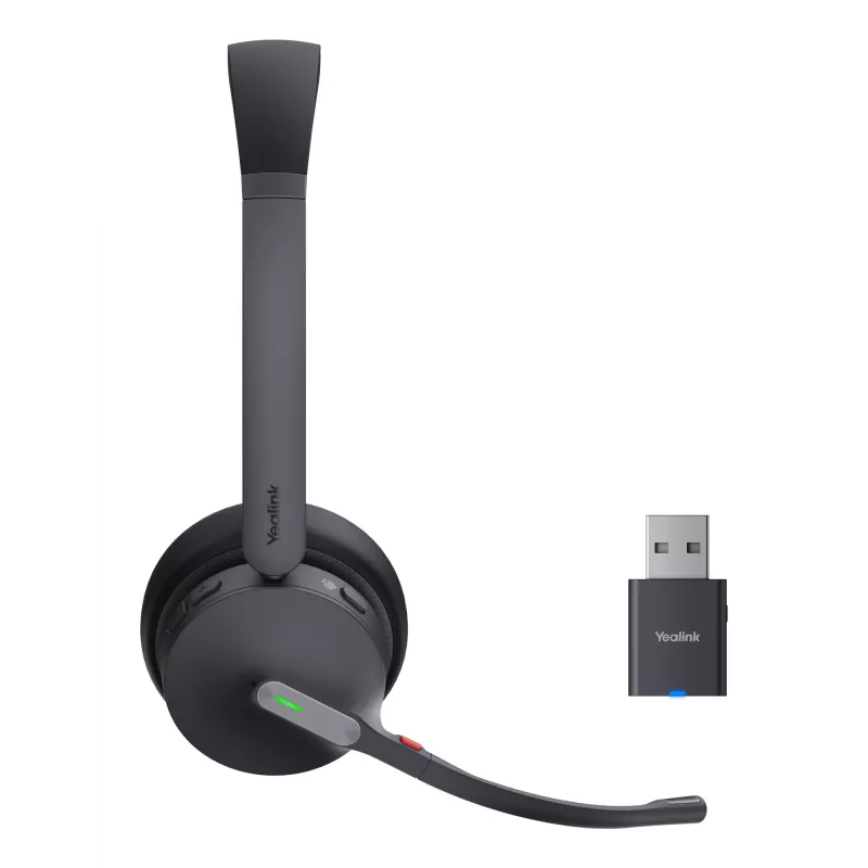 Yealink WH64 Hybrid Dual Teams Headset Kabellos Headset für Büro/Callcenter Micro-USB Bluetooth Schwarz