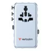 Verbatim Charge 'n' Travel 70W 2C retractable Universal Travel Adapter Blau