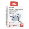 Verbatim Charge 'n' Travel 70W 2C retractable Universal Travel Adapter Blau