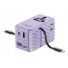 Verbatim Charge 'n' Travel 70W 2C retractable Universal Travel Adapter Purple