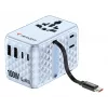 Verbatim Charge 'n' Travel 100W Universal Travel Adapter mit ausziehbarem Kabel Blau