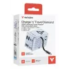 Verbatim Charge 'n' Travel 100W Universal Travel Adapter mit ausziehbarem Kabel Blau