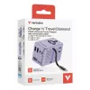 Verbatim Charge 'n' Travel 100W Universal Travel Adapter mit einziehbarem Kabel Lila