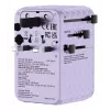 Verbatim Charge 'n' Travel 100W Universal Travel Adapter mit einziehbarem Kabel Lila