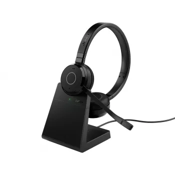 Jabra Evolve 65 TE - Link390a MS Stereo (inkl. Standfuß), kabelgebunden & kabellos, 20 - 20000 Hz, Büro/Callcenter, 106,3 g, Headset, Schwarz