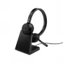 Jabra Evolve 65 TE - Link390a MS Stereo (inkl. Standfuß), kabelgebunden & kabellos, 20 - 20000 Hz, Büro/Callcenter, 106,3 g, Headset, Schwarz