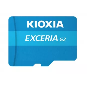 MicroSDHC-Speicherkarte Kioxia EXCERIA G2 128 GB UHS-III U3 V30 A1, Lesen 100 MB/s, Schreiben 50 MB/s, blau