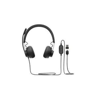 LOGITECH Zone Wired - USB-C / USB-A - Headset - MSFT Teams Zone - Schwarz