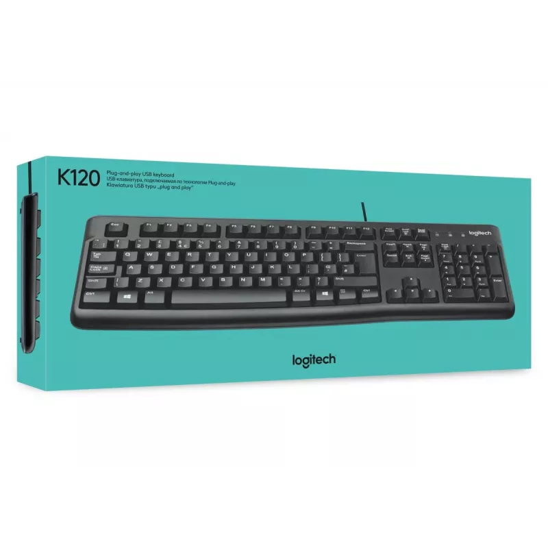 LOGITECH K120 Tastatur - USB kabelgebunden - Qwerty US/International