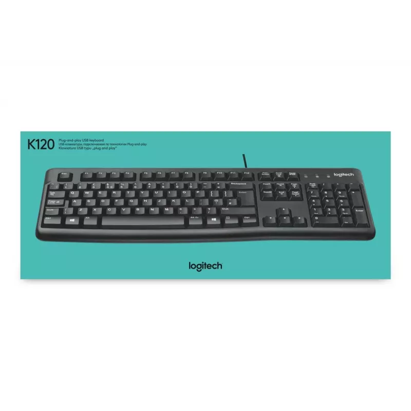 LOGITECH K120 Tastatur - USB kabelgebunden - Qwerty US/International