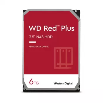WESTERN DIGITAL Festplatte - Red Plus WD60EFPX - 6 TB - SATA 6 Gb/s - 3,5 inch - 5400 U/min - 256 MB Cache