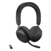 Headset Jabra Evolve2 75 USB-A UC mit Tischständer Schwarz