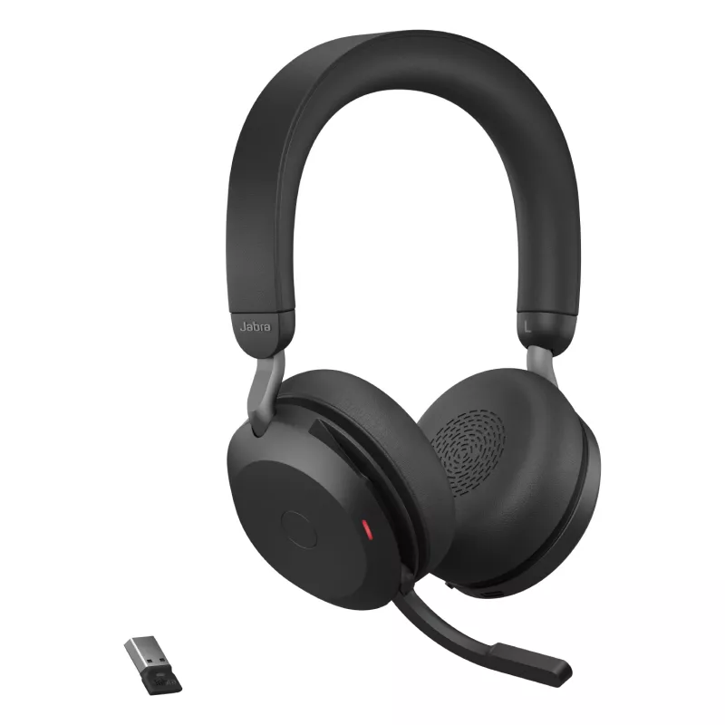 Headset Jabra Evolve2 75 USB-A UC mit Tischständer Schwarz