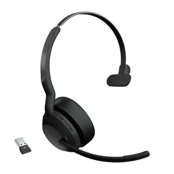 Jabra Evolve2 55 - Link380a MS Mono, kabellos, Büro/Callcenter, 20 - 20000 Hz, 130 g, Headset, Schwarz
