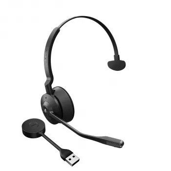 Jabra Engage 55 - USB-A MS Mono, EMEA/APAC, Wireless, Büro/Callcenter, 57 g, Headset, Schwarz, Titan