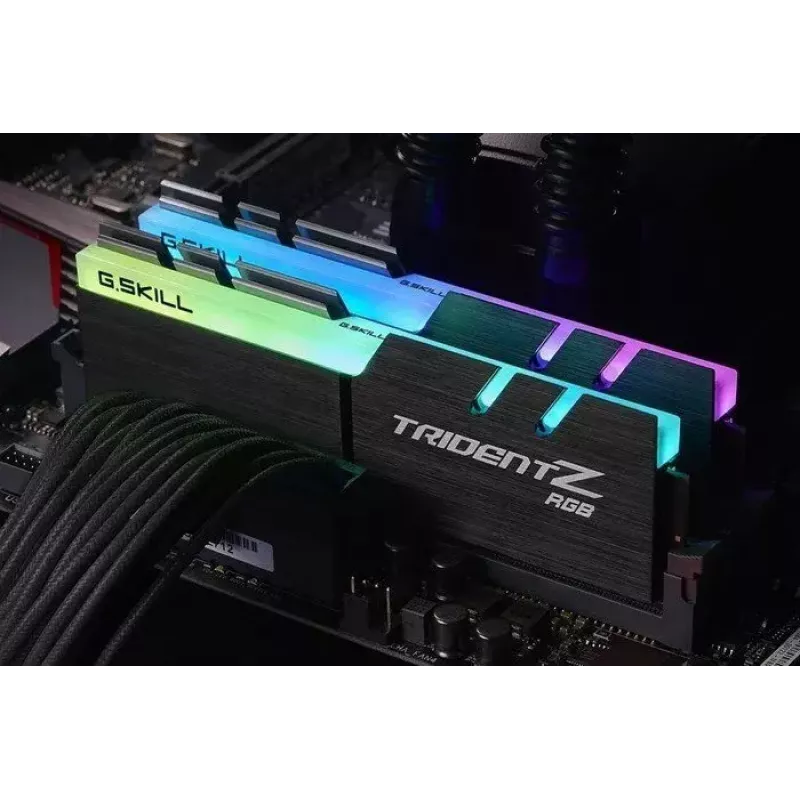 DIMM 16 GB DDR4-3000 (2x 8 GB) Dual-Kit, Arbeitsspeicher schwarz, F4-3000C16D-16GTZR, Trident Z RGB, INTEL XMP