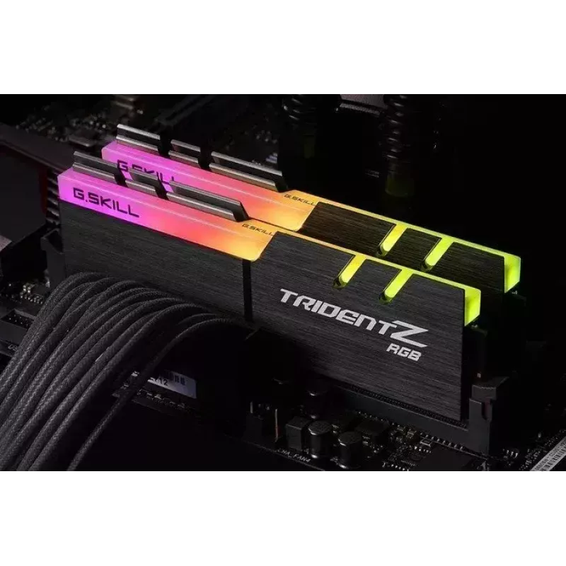 DIMM 16 GB DDR4-3000 (2x 8 GB) Dual-Kit, Arbeitsspeicher schwarz, F4-3000C16D-16GTZR, Trident Z RGB, INTEL XMP