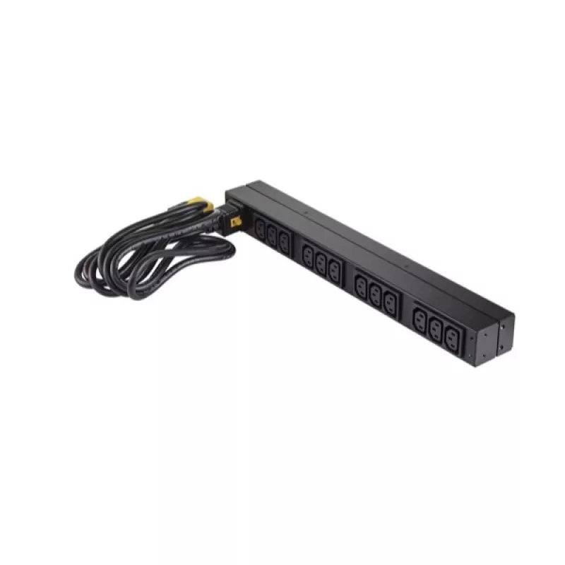 APC NetShelter Basic Rack PDU, 1U, 1PH, 3,7kW 230V 16A oder 3,3kW 208V 16A, x12 C13-Ausgänge, C20-Kabel