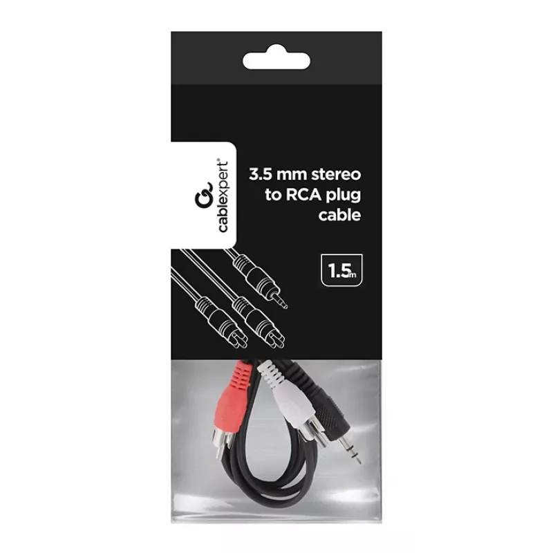 GEMBIRD 3,5-mm-Klinke auf Cinch-Kabel 1,5m