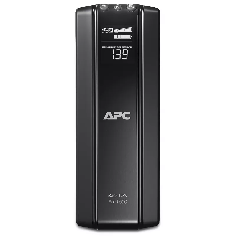APC Back-UPS Pro, 1500VA/865W, Tower, 230V, 10x IEC C13 Steckdosen, AVR, LCD, benutzerwechselbare Batterie