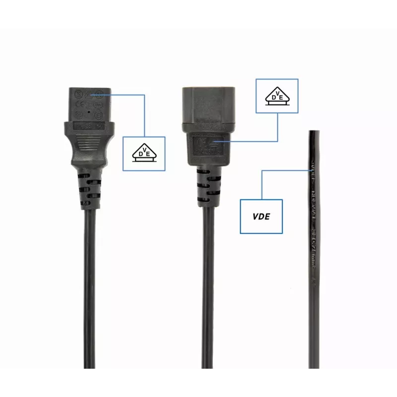 GEMBIRD Netzkabel mit VDE-Zulassung 2,0 m / Bulk-Verpackung