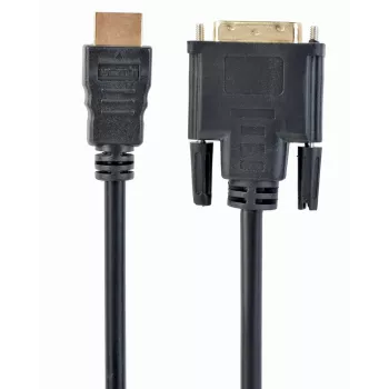 HDMI-auf-DVI-D-Kabel GEMBIRD CC-HDMI-DVI-10 3 m, schwarz, Stecker-auf-Stecker, vergoldete Kontakte