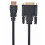 HDMI-auf-DVI-D-Kabel GEMBIRD CC-HDMI-DVI-10 3 m, schwarz, Stecker-auf-Stecker, vergoldete Kontakte