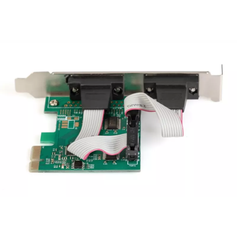 DIGITUS Serial I/O,2-Port, PCIe-Erweiterungskarte 2 x DB9 M Slotblech + LP-Bleche MCS9901-Chipsatz
