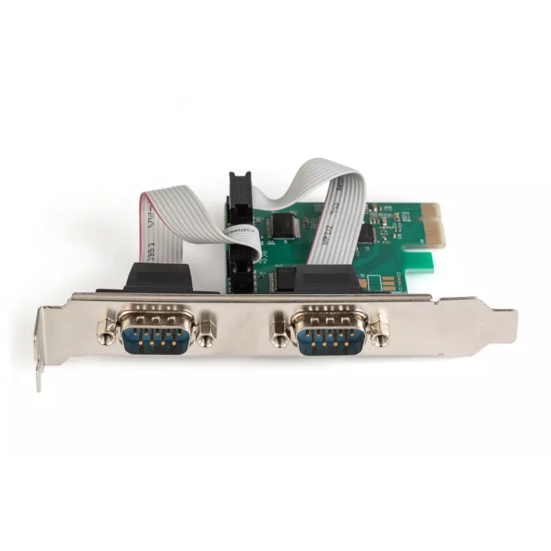 DIGITUS Serial I/O,2-Port, PCIe-Erweiterungskarte 2 x DB9 M Slotblech + LP-Bleche MCS9901-Chipsatz