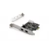 DIGITUS IEEE 1394b Schnittstellenkarte, PCIe 3 Port, 2x9-pol extern + 1x9-pol intern