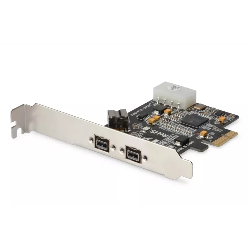 DIGITUS IEEE 1394b Schnittstellenkarte, PCIe 3 Port, 2x9-pol extern + 1x9-pol intern