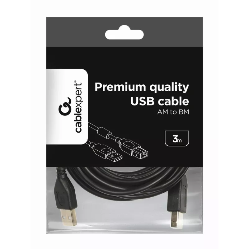 GEMBIRD Premium Qualität USB A-Stecker auf B-Stecker, 3m
