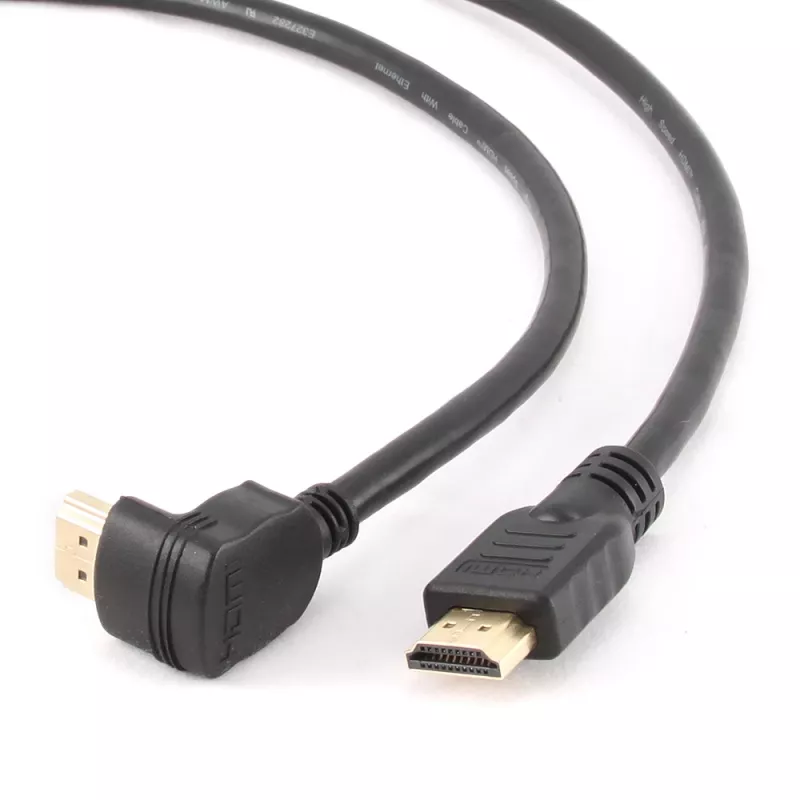 GEMBIRD Hochgeschwindigkeits-HDMI-Kabel mit Ethernet, 90 Grad nach oben abgewinkelter Stecker, 3 m