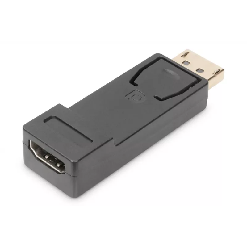 DIGITUS ASSMANN DisplayPort-Adapter, DP - HDMI Typ A M/B, mit Verriegelung, CE schwarz