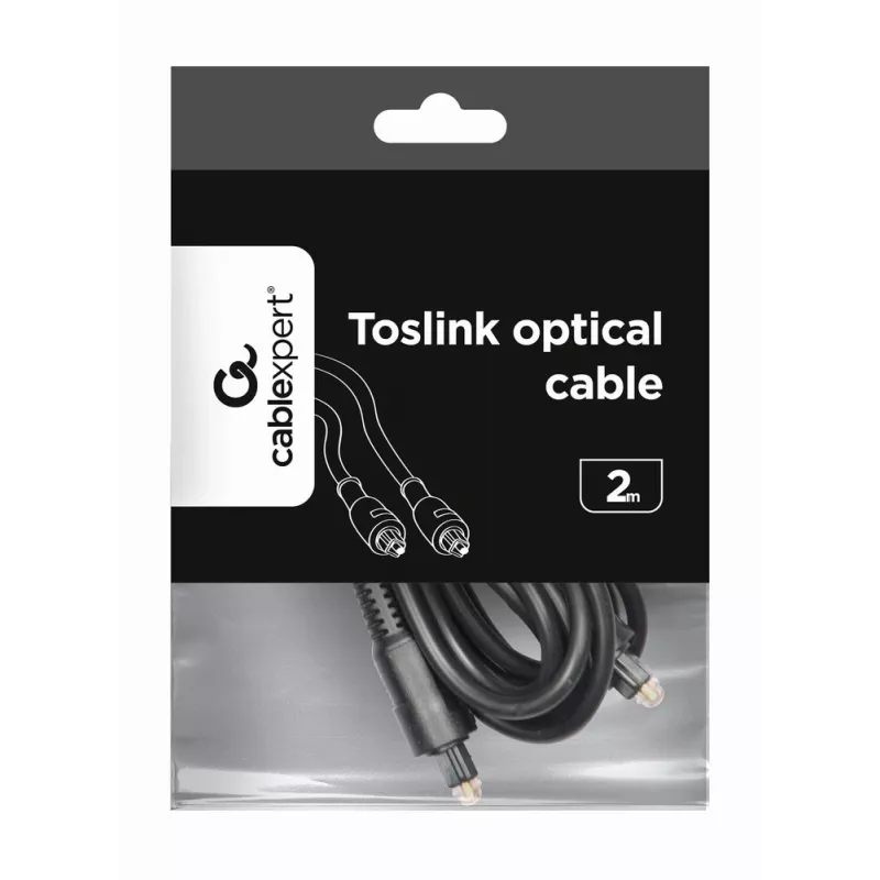 Audiokabel, Gembird Toslink, 2 m, Schwarz, Stecker-Stecker