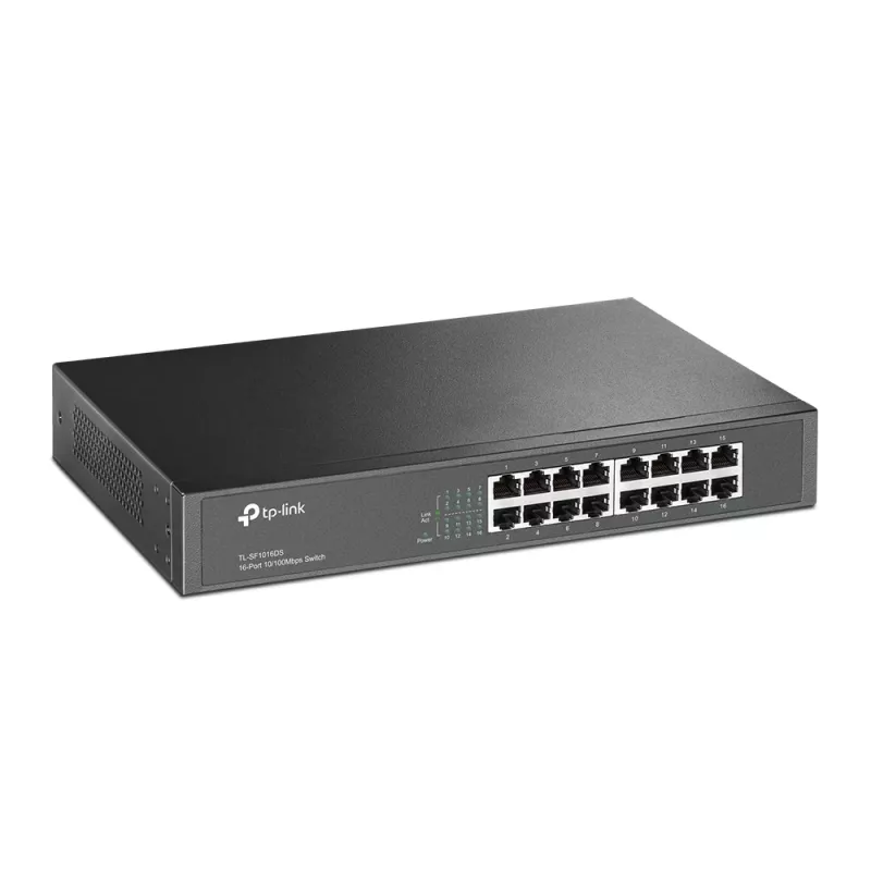 TP-Link TL-SF1016DS Netzwerk-Switch Unmanaged Fast Ethernet (10/100) 1U Schwarz