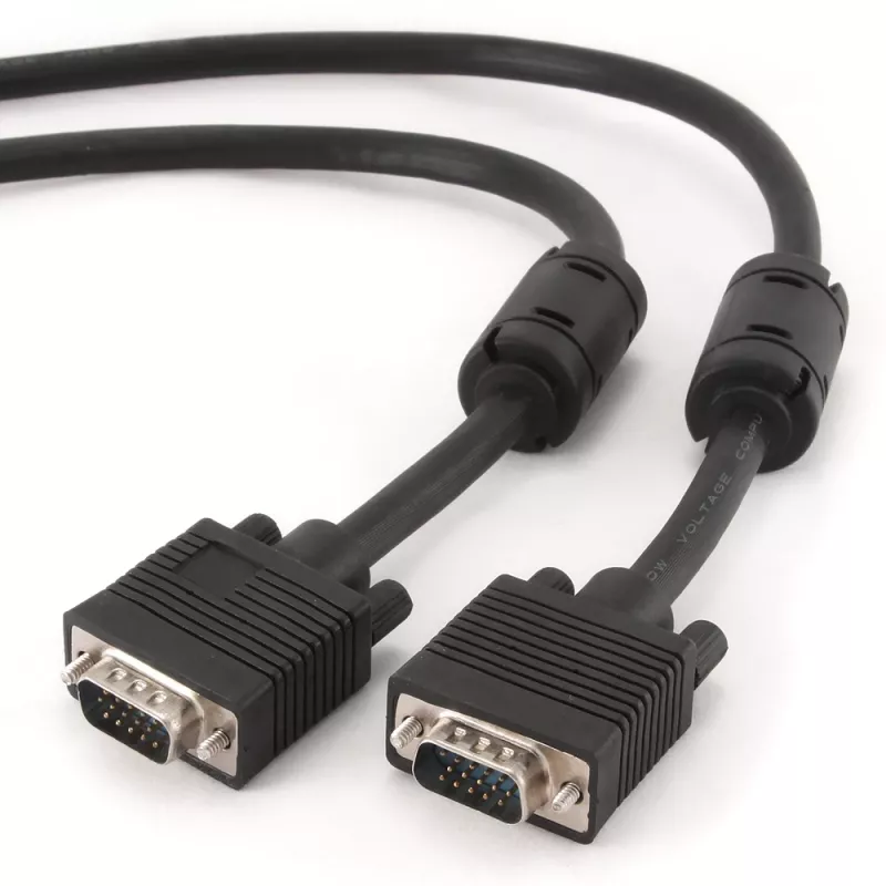 GEMBIRD Premium VGA HD15M/HD15M Dual-Shielded mit 2*Ferritkern 2,0 m Kabel / Schwarz
