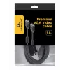 GEMBIRD Premium VGA HD15M/HD15M Dual-Shielded mit 2*Ferritkern 2,0 m Kabel / Schwarz