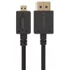 GEMBIRD HDMI-Stecker auf Micro-D-Stecker Kabel mit vergoldeten Steckern 2,0 m schwarz