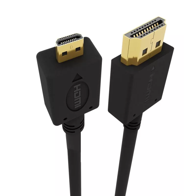 GEMBIRD HDMI-Stecker auf Micro-D-Stecker Kabel mit vergoldeten Steckern 2,0 m schwarz