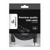 GEMBIRD Premium Qualität USB A-Stecker auf B-Stecker Kabel 4,5m - Schwarz