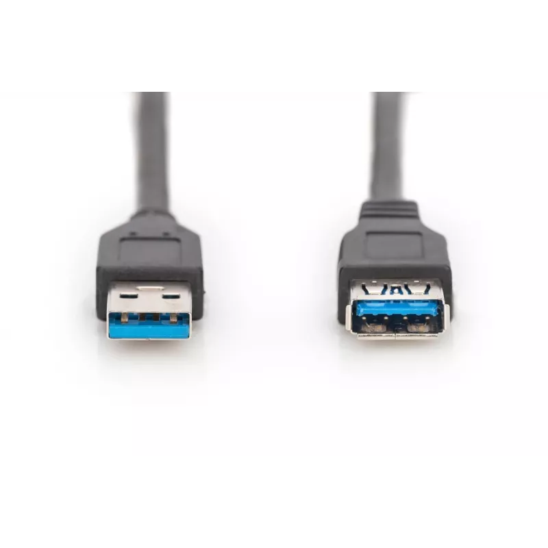 DIGITUS Kabel USB 3.0 Verlängerungskabel Typ A Stecker/Buchse 1,8 m (ak-300203-018-s)