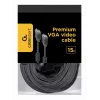 GEMBIRD Premium VGA-Kabel HD15M/HD15M doppelt geschirmt mit 2 Ferritkernen 15 m – Schwarz