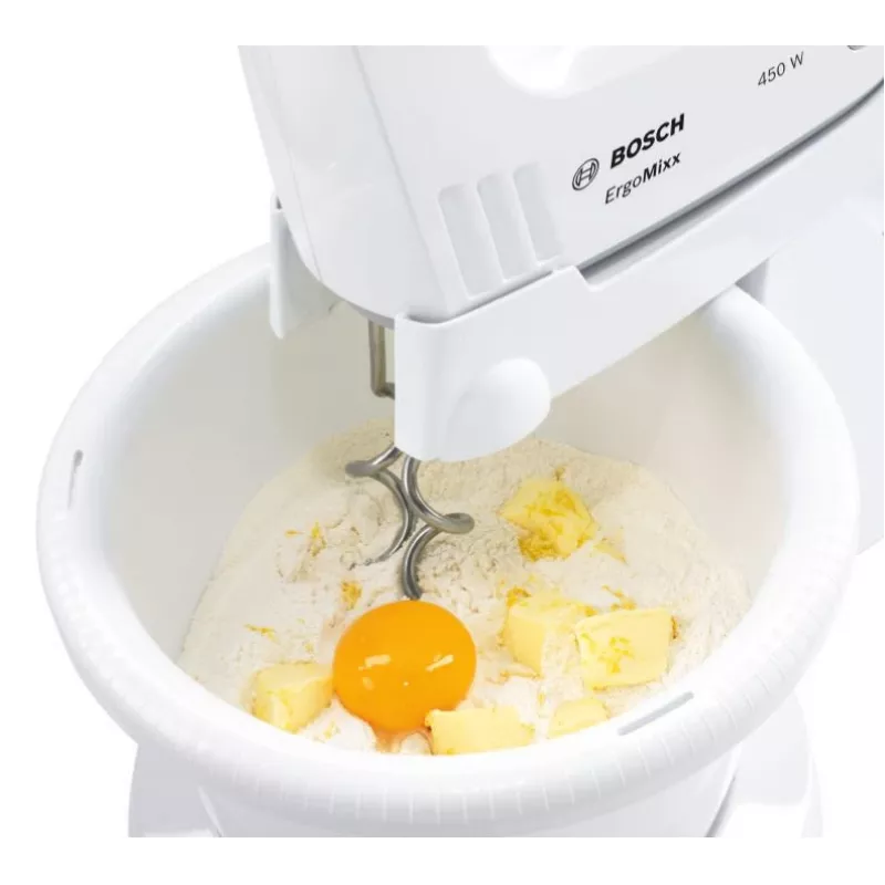 Bosch MFQ36460 ErgoMixx Handmixer with stand bowl 450 W Weiß