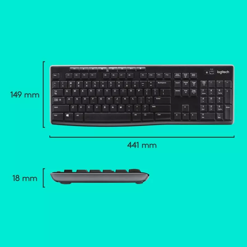 LOGITECH Wireless Desktop Mk270 - QWERTY US Int - EER