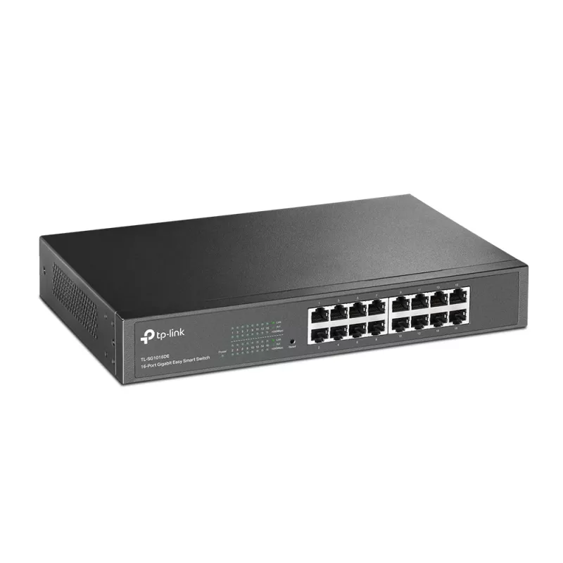 TP-Link 16-Port Gigabit Easy Smart Netzwerk-Switch, Managed, L2, Gigabit Ethernet (10/100/1000), Rackmontage, 1U