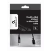 GEMBIRD Beidseitiger USB 2.0 AM auf Micro-USB Kabel, 1m - Schwarz