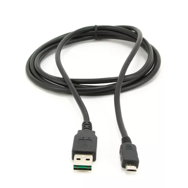 GEMBIRD Beidseitiger USB 2.0 AM auf Micro-USB Kabel, 1m - Schwarz