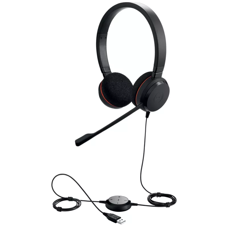 Jabra Evolve 20 MS Stereo, kabelgebunden, Büro/Callcenter, 150 - 7000 Hz, 171 g, Headset, Schwarz